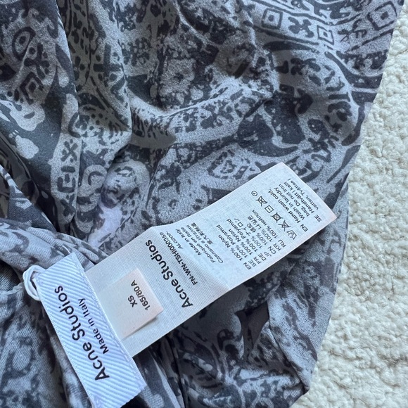 Acne studio turtle neck paisley print hi neck top usa xs - Picture 5 of 6